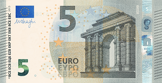 Новая банкнота номиналом в 5 евро второй серии – серии «Европа» 